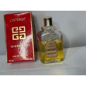 Givenchy Paris 2 oz bottle vintage perfume with original box L'Interdit 75% full